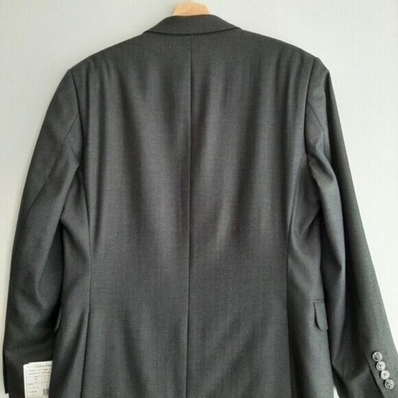 CALVIN KLEIN | NEW 100% Wool Light Blazer Jacket Men's Sz 38 S - Picture 9 of 13